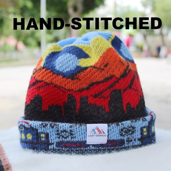 Reversible Alpaca Beanie. Denver, Colorado – Lazy Gringo
