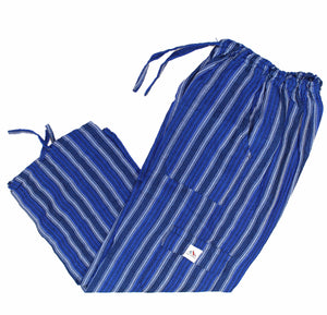 (Medium) Dark Bluey with Light Blue Stripey Lazy Pants 0012