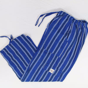(Medium) Dark Bluey with Light Blue Stripey Lazy Pants 0012