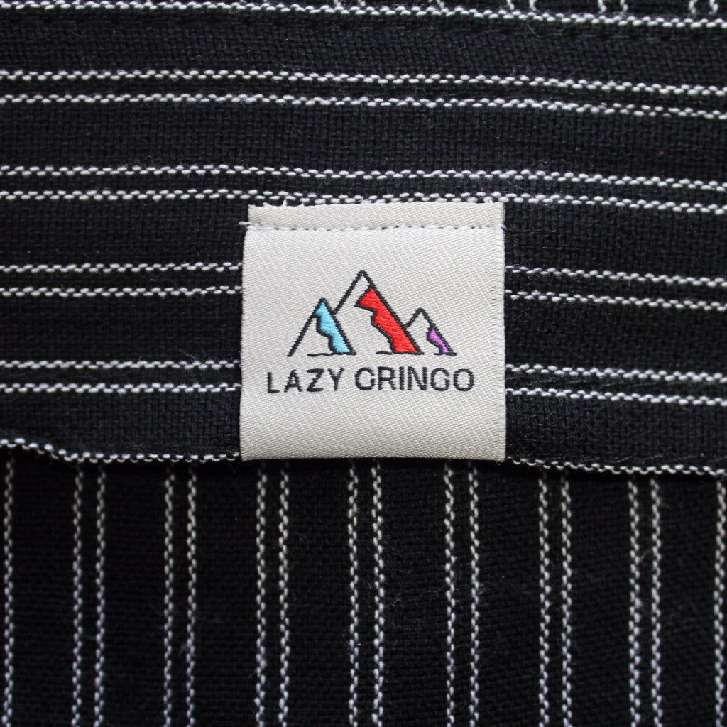(Medium) Black with Double Striped White Lounge Pants 0026
