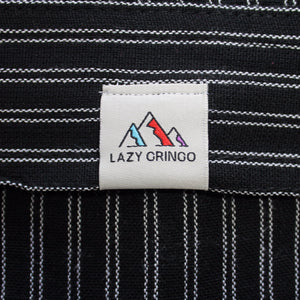 (Medium) Black with Double Striped White Lounge Pants 0026