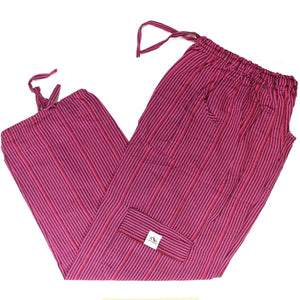 (Medium) Pinkish Blackish Stripes Lounge Pants 0032