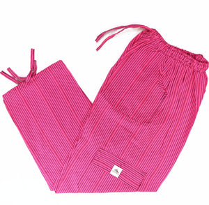 (Medium) Pink with Blackish Stripes Lounge Pants 0038