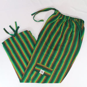 (Small) Greenish Rasta Lounge Pants 0041