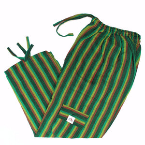 (Small) Greenish Rasta Lounge Pants 0041