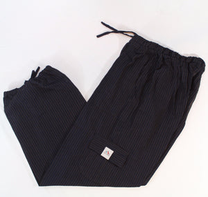 (Medium) Dark Blackish with Brownish Stripes Lounge Pants 0070