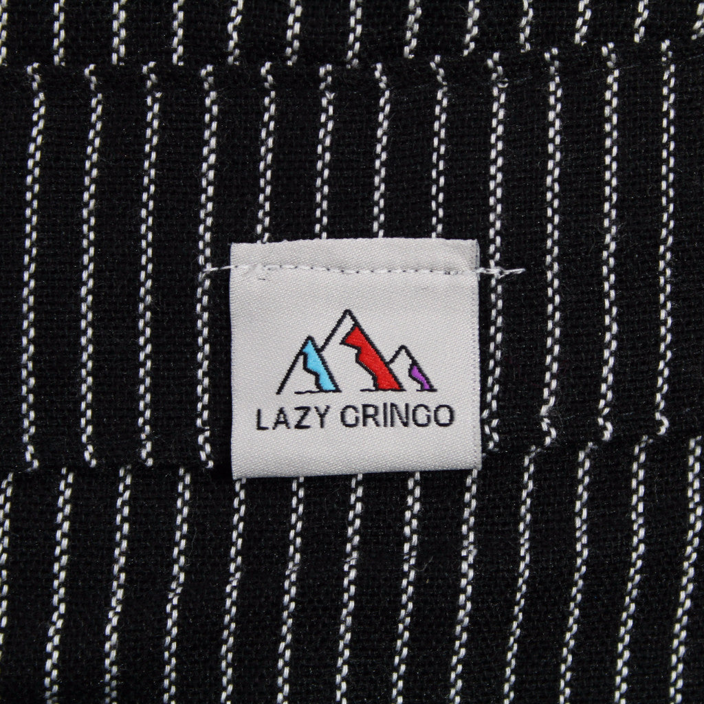 (Medium) Black with White Stripes Lounge Pants 0084
