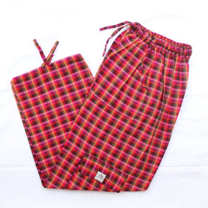 (Large) Checkered Reddish Pink Lounge Pants 0111
