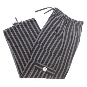 (XL) Black with Four White Stripies Loung Pants 0114