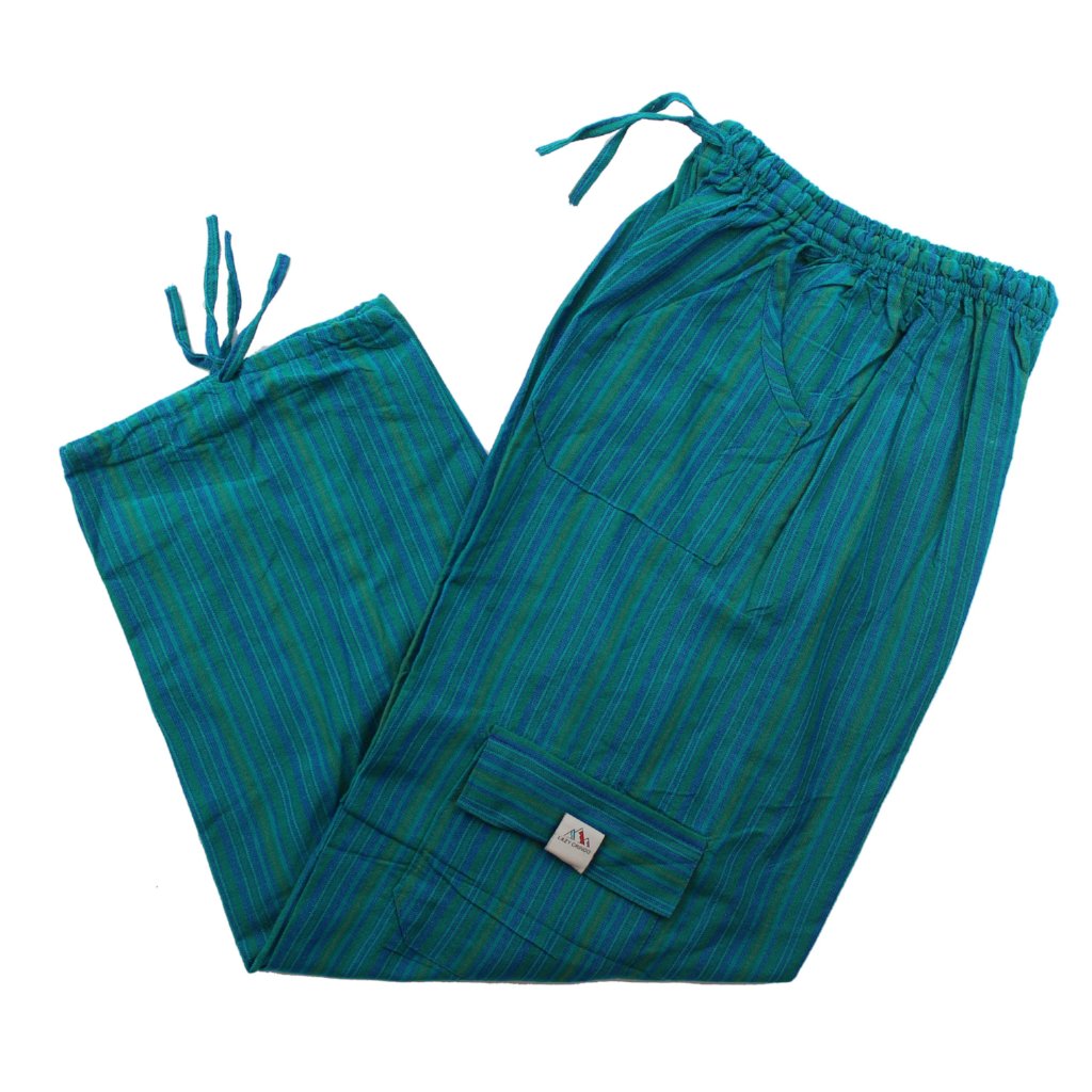 (Large) Green and Bluish Lounge Pants 0118