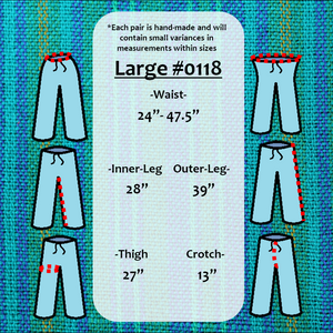 (Large) Green and Bluish Lounge Pants 0118