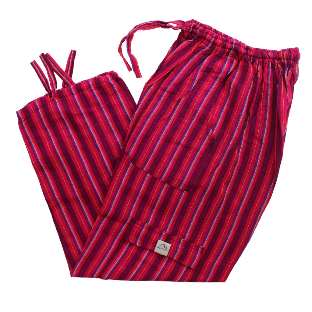 (Large) Redish with some Blue and Black Lounge Pants 0130