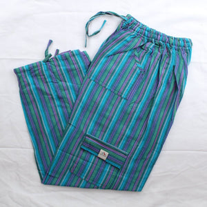 (XL) Blueish Greenish with some Purple Lounge Pants 0136