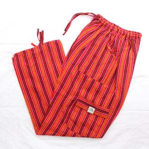 (XL) Redish Orangeish with some Blackish Lounge Pants 0137