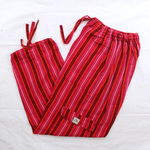 (XL) Reddish with Black Stripies Lounge Pants 0142