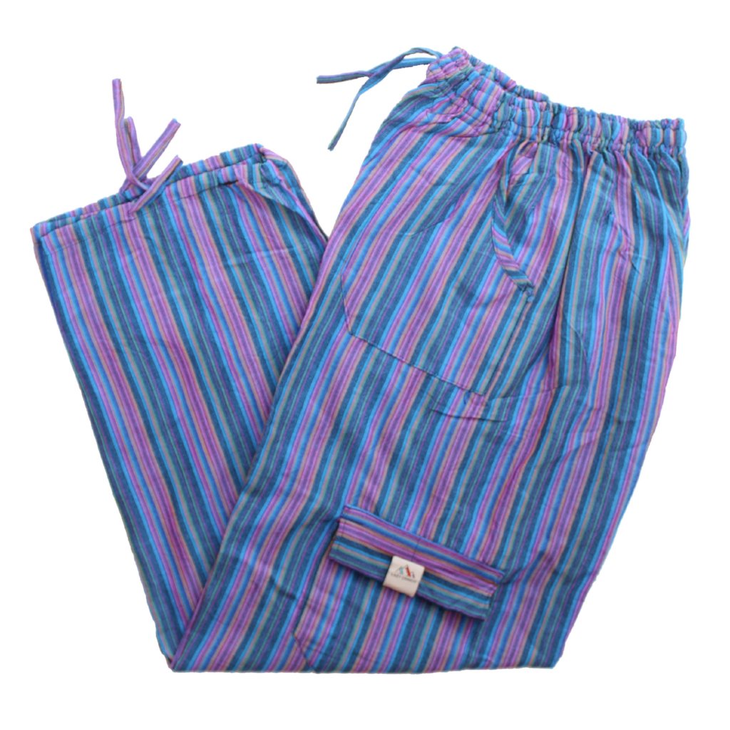 (XL) Purpleish Blue with a Bit of Black Lounge Pants 0146