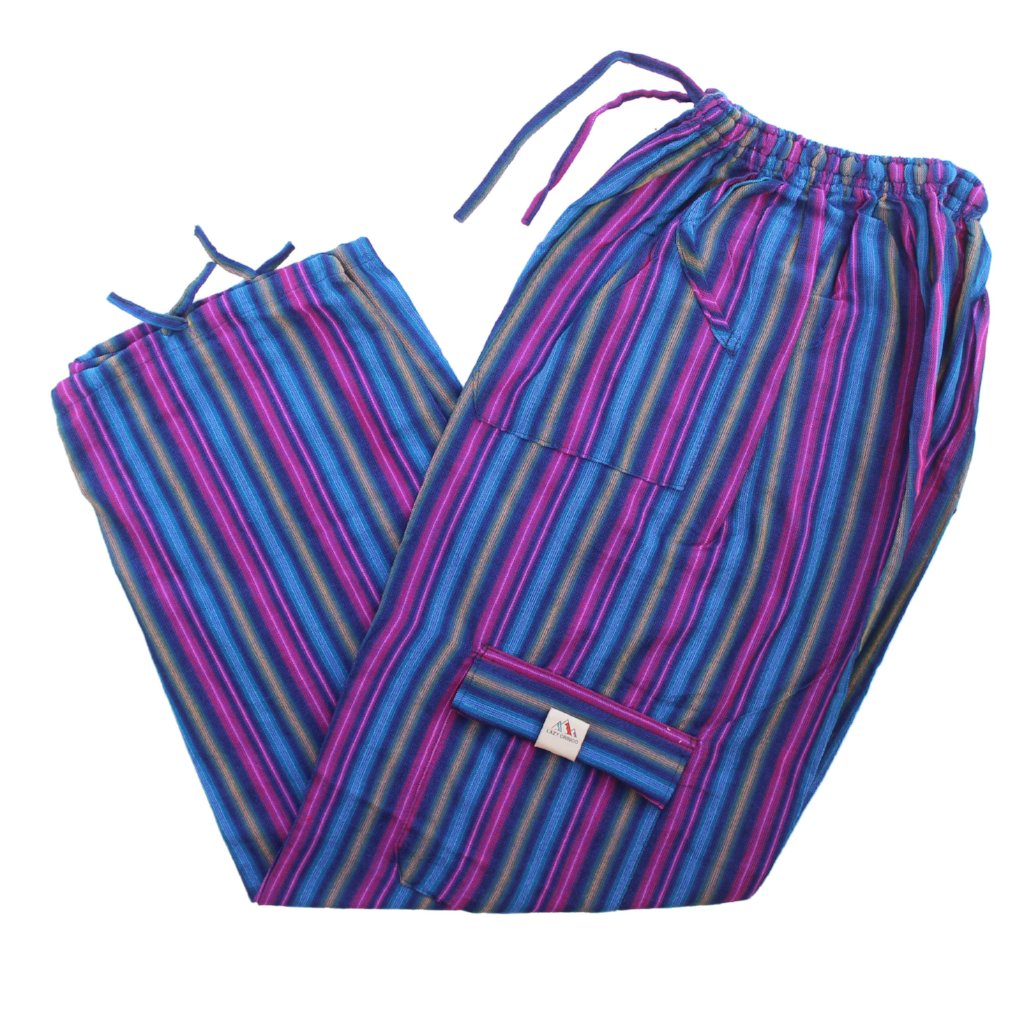 (XL) Purpleish Blue with some Pink Lounge Pants 0148