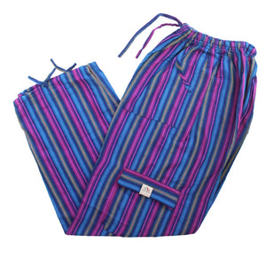 (XL) Purpleish Blue with some Pink Lounge Pants 0148