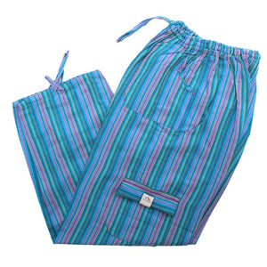 (XL) Purpleish Blue with some Green Lounge Pants 0157