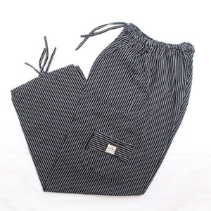 (XL) Black with White Stripies 0162