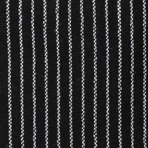 (XL) Black with White Stripies 0162