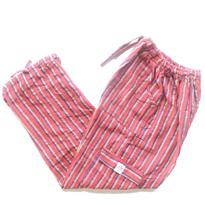 (Medium) Purpleish with White and Blue Stripes 0170