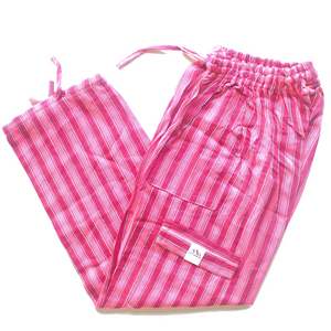 (Small) Pink with Purple and White Stripes 0171