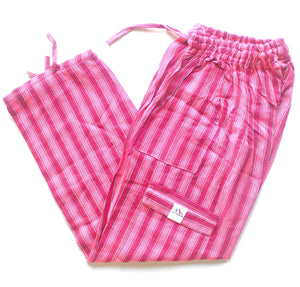 (Small) Pink with Purple and White Stripes 0171
