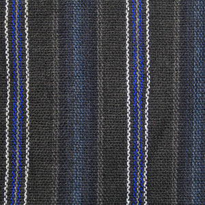 (Large) Black with Blue and White Stripes 0175