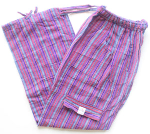 (XL) Redish with Purple and Blue Stripes 0176