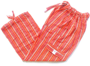 (Large) Orange with Redish White Stripes 0177