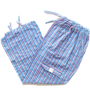 (Medium) Purple with Blue and Greenish White Stripes 0198