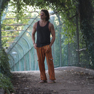 (XL) Multi-Greenish and Yellow Lounge Pants 0080