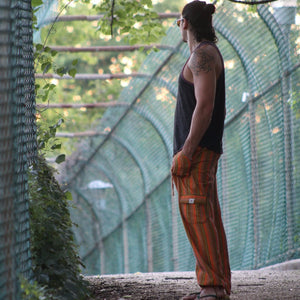 (XL) Multi-Greenish and Yellow Lounge Pants 0080