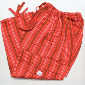(Large) Pinkish Orangey with subtle Greenish stripes 0206