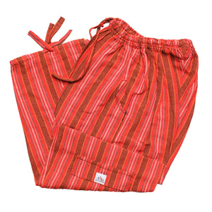 (Large) Pinkish Orangey with subtle Greenish stripes 0206