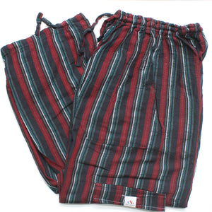 (Large) Crimsony with some Black, Green and White Stripes 0211