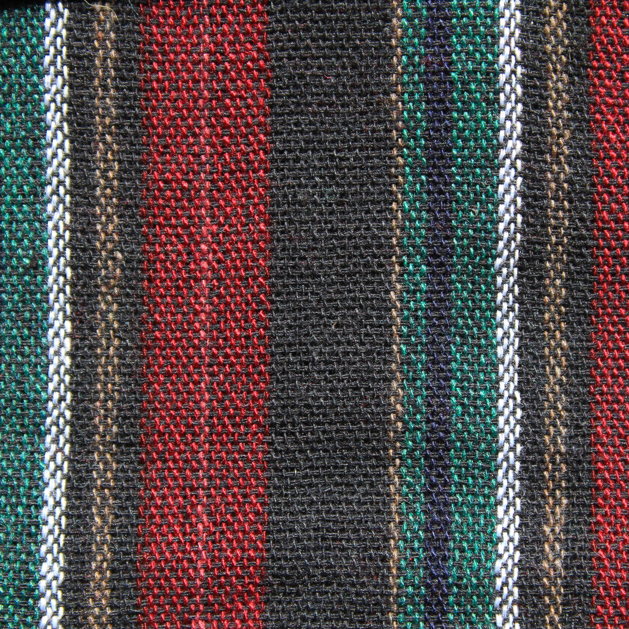 (Large) Crimsony with some Black, Green and White Stripes 0211