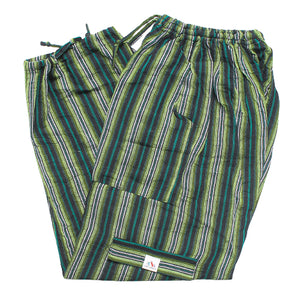 (Large) Neony Green with Dark Green and Black Stripes 0212