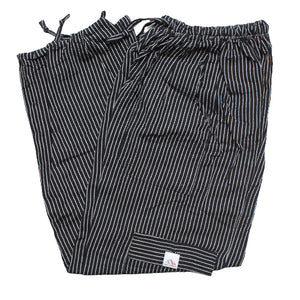 (Large) Black with thin White Stripes 0215
