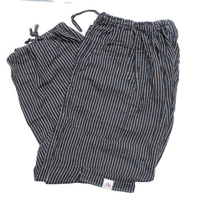(Medium) Black with thin White stripes 0238