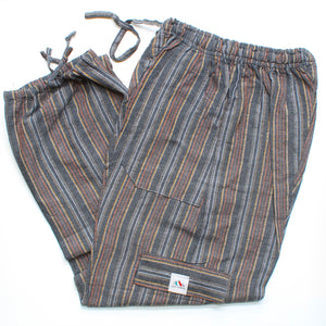 (Small) Brownish with Grey and Orangey Stripes 0227