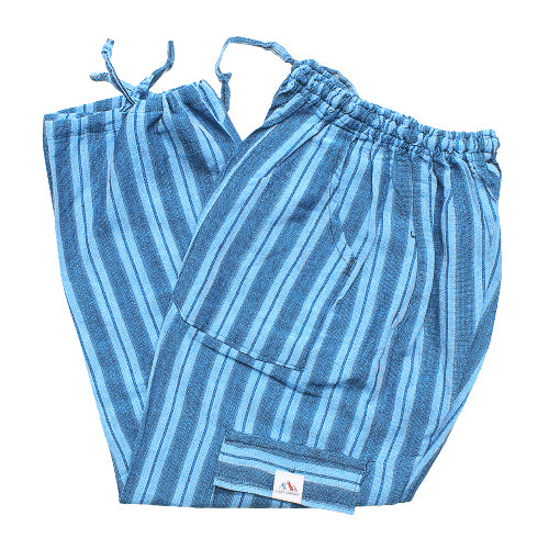 (Small) Dark and Light Blue with a Yellow Stripe 0229