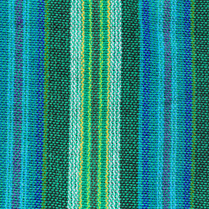 (Small) Green with Yellow and Blue and more Green stripes 0231