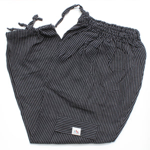 (Small) Black with thin White stripes 0232