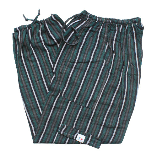 (XL) Green with Black, White, and Greyish Stripes 0217