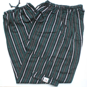 (XL) Green with Black, White, and Greyish Stripes 0217