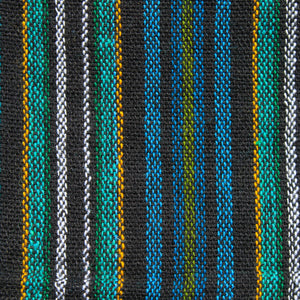 (XL) Black and Blue with Turquoise and Yellow stripes 0218