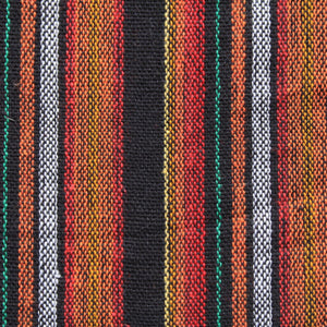 (XL) Orange with Green, Black, and Yellow Stripes 0263